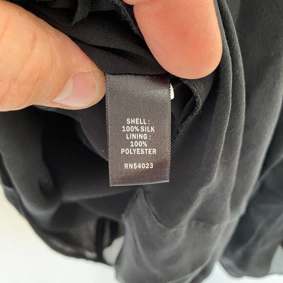 Banana Republic 100% Silk Black Twist Back Tank Top Size S | Sleeveless Blouse - Picture 6 of 8